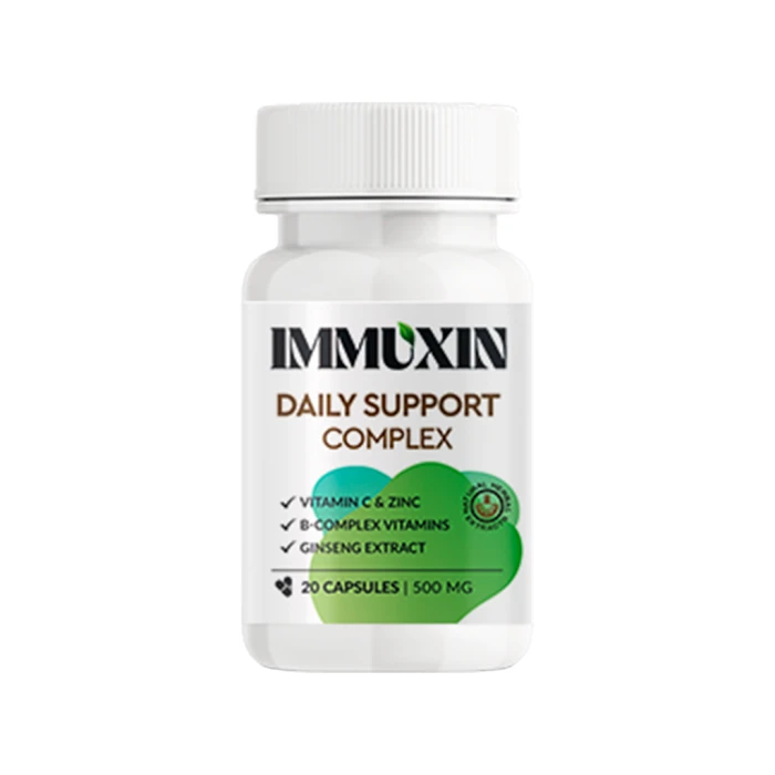 Immuxin — étrend-kiegészítő kapszula az ízületekhez és a mozgáshoz, 20 kapszula